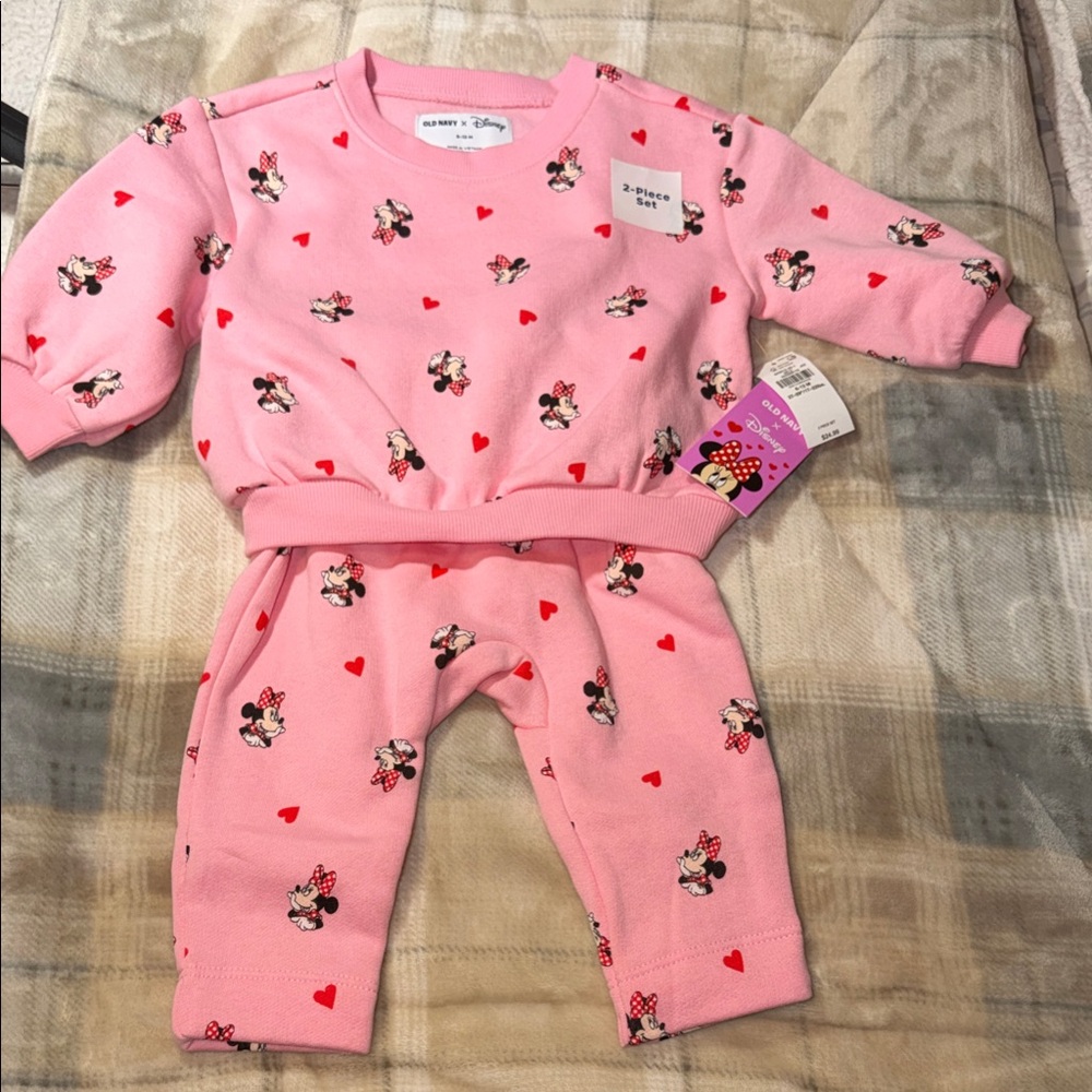 Disney Minnie Mouse Pink  Set with Red Accents